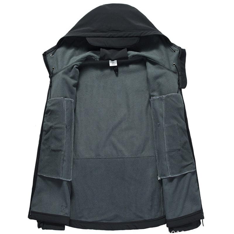 Men's Camouflage Green Tactical Hooded Jacket