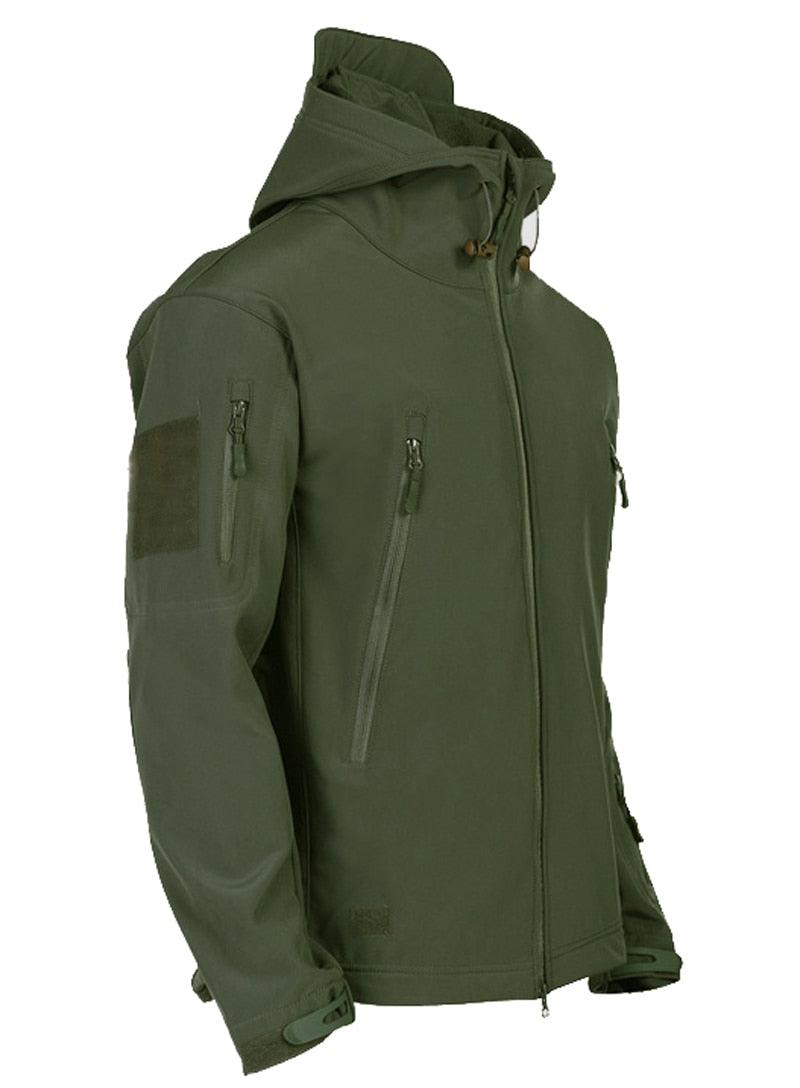 Men's Camouflage Green Tactical Hooded Jacket