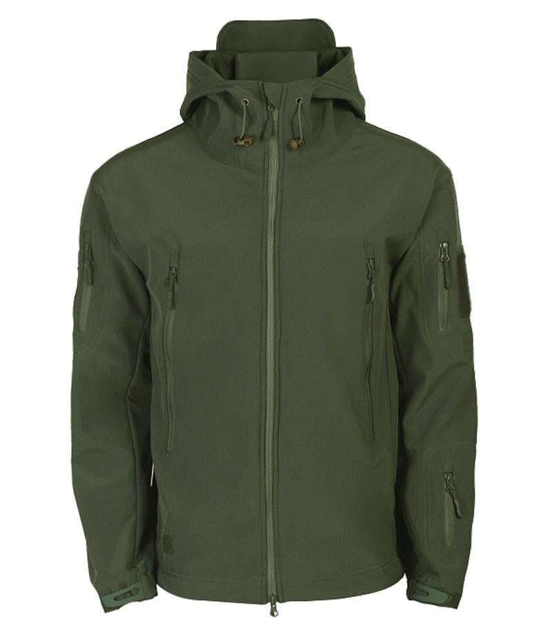 Men's Camouflage Green Tactical Hooded Jacket