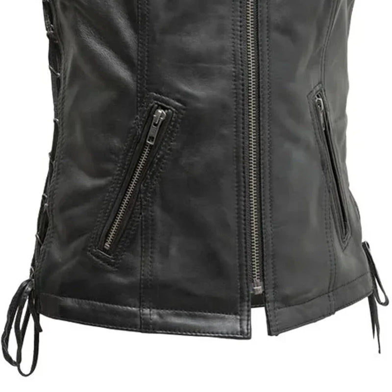 Cindy - Women's Motorcycle Sheepskin Vest