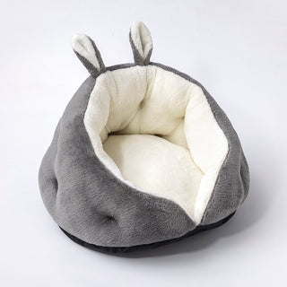 Bunny Ear Design Pet Bed 🐰🛏️ Cozy Plush Dog & Cat Bed