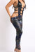 Leopard Foiled Cutout Bodycon Jumpsuit 🐆🔥 Sexy Clubwear
