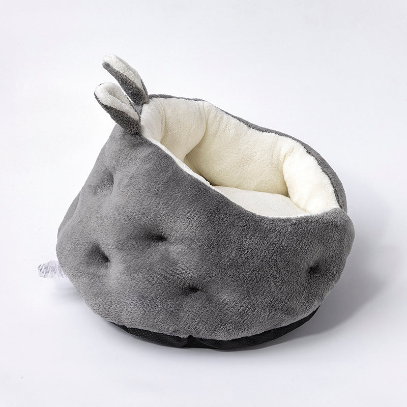 Bunny Ear Design Pet Bed 🐰🛏️ Cozy Plush Dog & Cat Bed