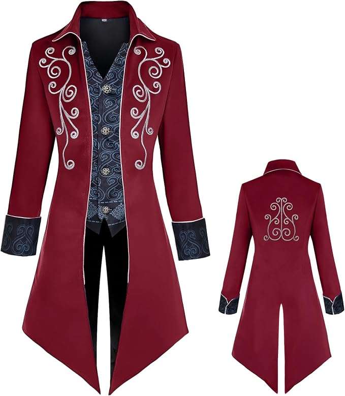 Men's Steampunk Victorian Gothic Tailcoat Jacket
