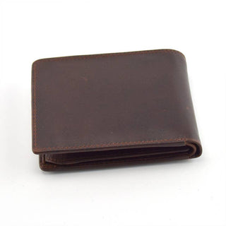Nathan Men's Vintage Leather Wallet Brown