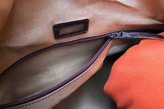 Samantha Big Mouth Leather Duffle Brown