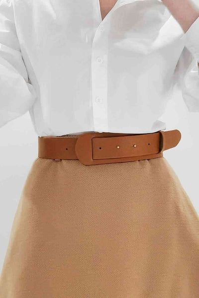 PU Leather Wide Belt for Women – Stylish Adjustable Waist Belt