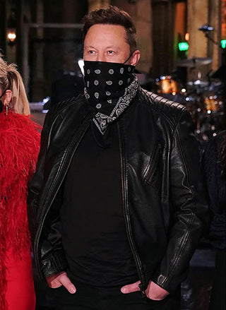 Elon Musk Real Leather Jacket Black