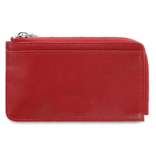 Deborah Women's Real Leather Key Case Wallet Red