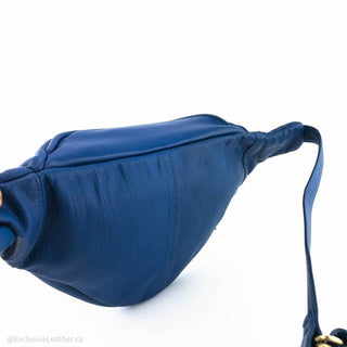 Gerald Leather Fanny Pack Waist Bag Blue