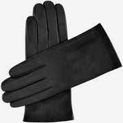 Sofia (black) - Lambskin leather gloves with silk lining