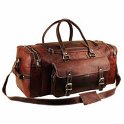 Vintage Brown Goat Leather Duffle