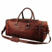 Vintage Brown Goat Leather Duffle