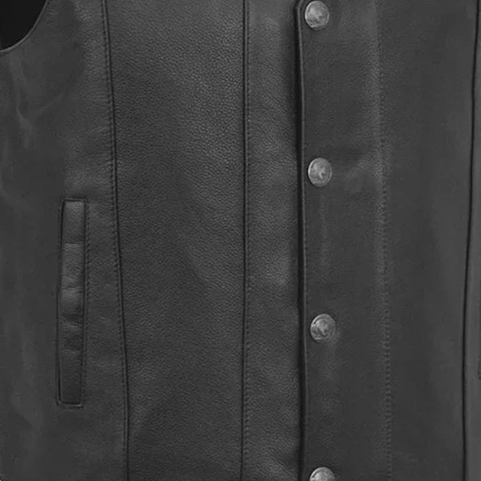 Gun Runner Men's Motorcycle Western Style Leather Vest