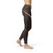 Women’s Brown Striped Sports Leggings High Waisted Workout Yoga Pants