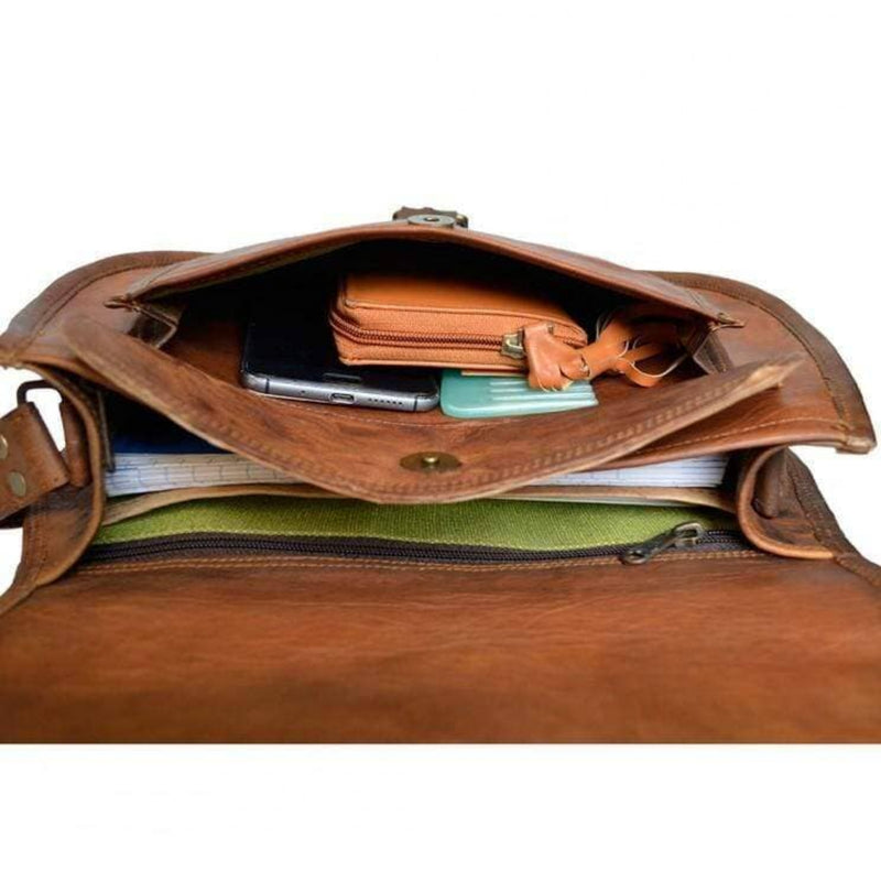 The Nichols Vintage Brown Leather Crossbody Bag