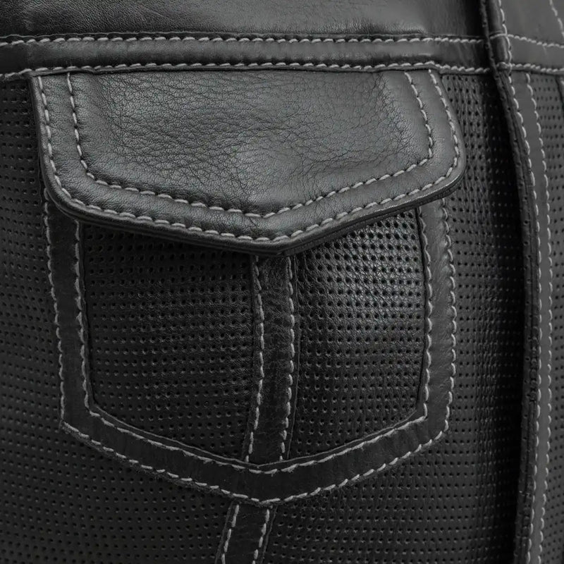 Jessica Perforated Women's Motorcycle Leather Vest
