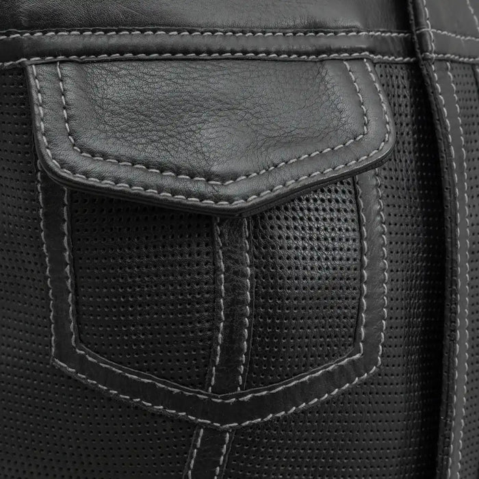 Jessica Perforated Women's Motorcycle Leather Vest
