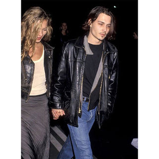 Johnny Depp Genuine Leather Jacket Black