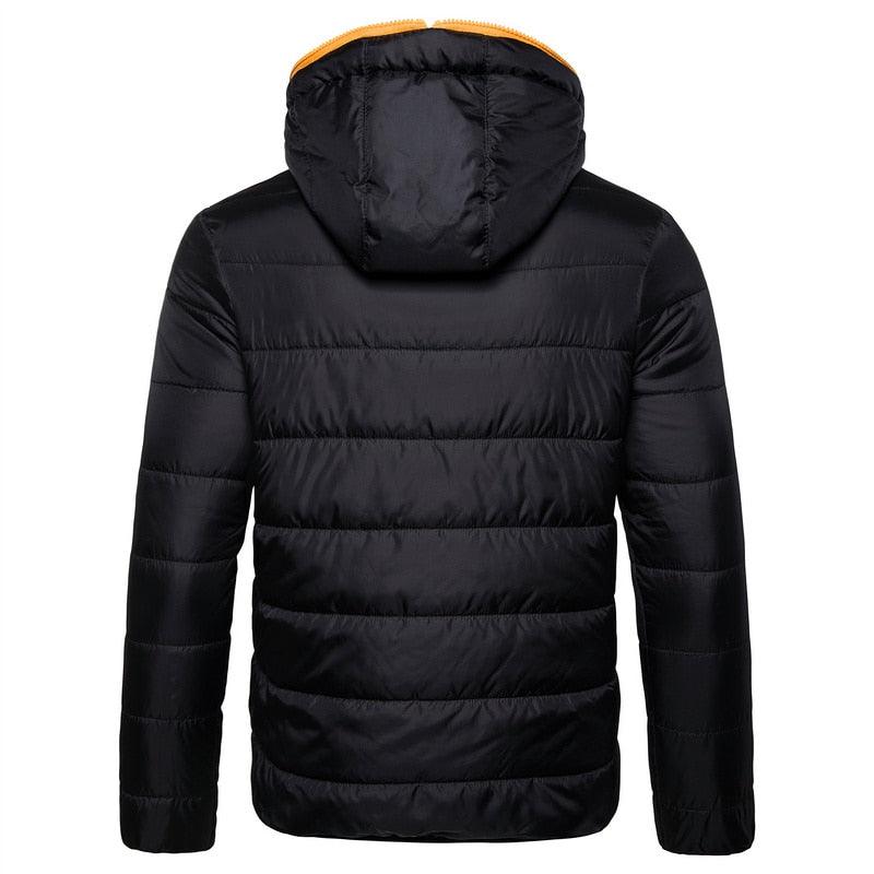 Men's Blue Waterproof Hooded Winter Jacket