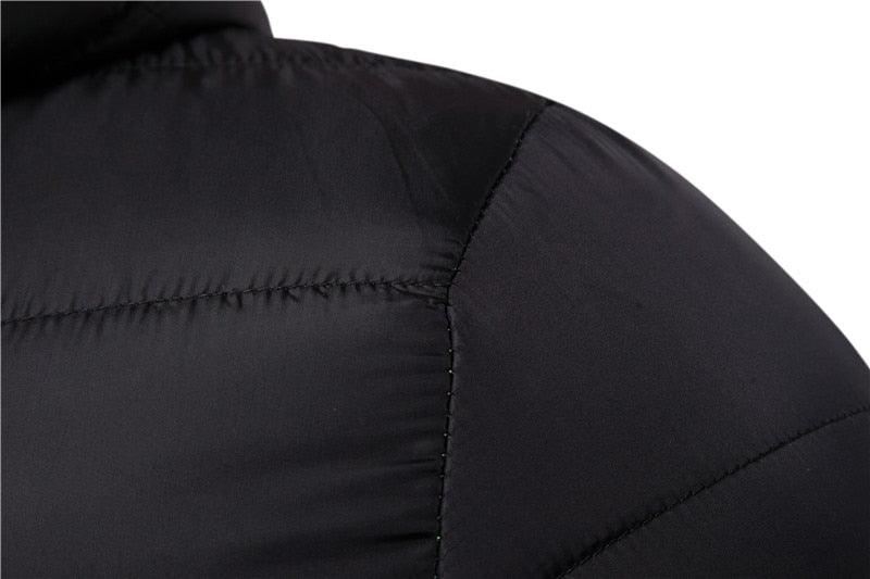Men's Blue Waterproof Hooded Winter Jacket