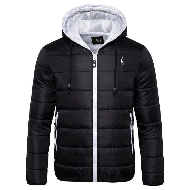 Men's Blue Waterproof Hooded Winter Jacket