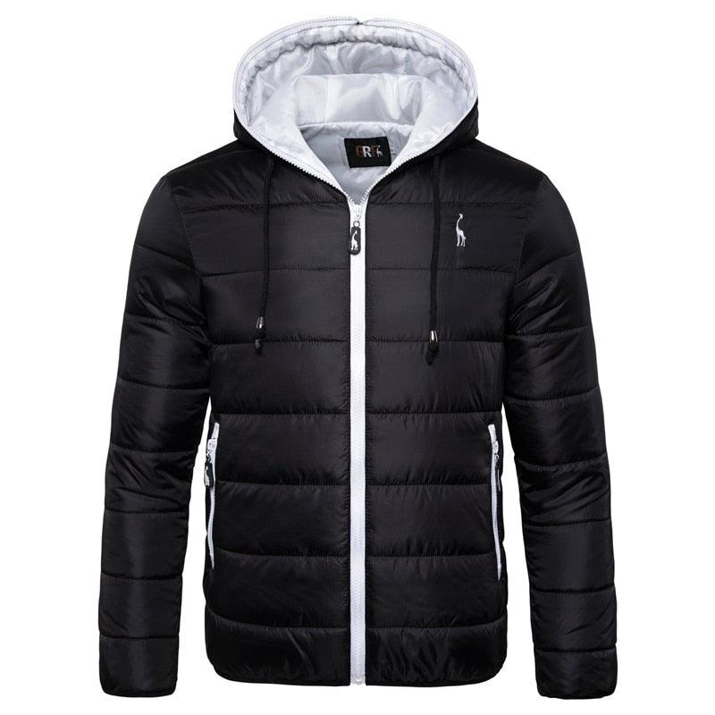 Men's Blue Waterproof Hooded Winter Jacket