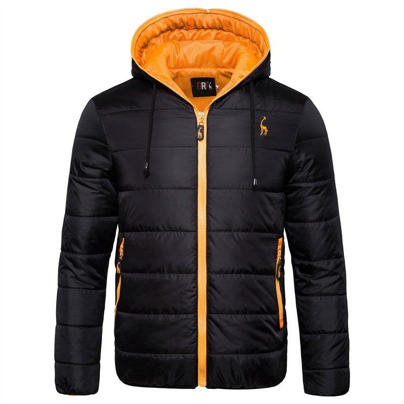 Men's Blue Waterproof Hooded Winter Jacket