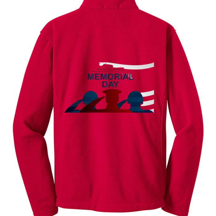 Memorial Day Fleece Jacket For Mens - Upper