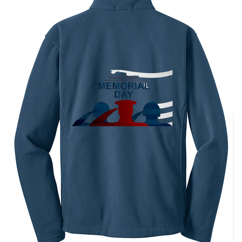 Memorial Day Fleece Jacket For Mens - Upper