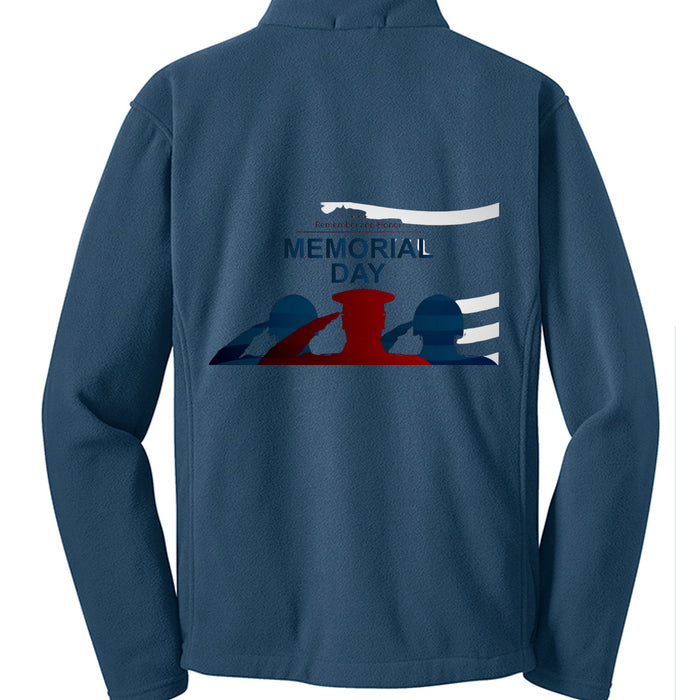 Memorial Day Fleece Jacket For Mens - Upper