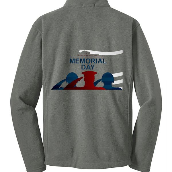 Memorial Day Fleece Jacket For Mens - Upper