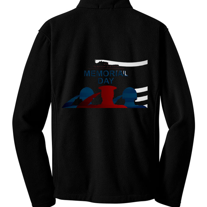 Memorial Day Fleece Jacket For Mens - Upper