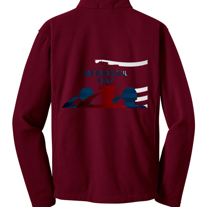 Memorial Day Fleece Jacket For Mens - Upper