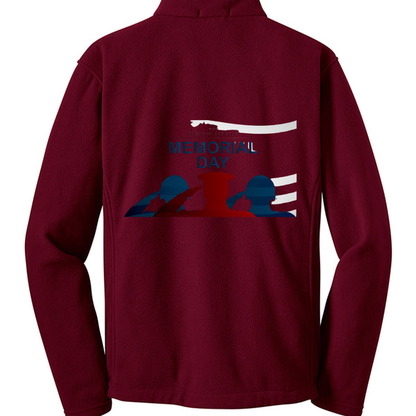 Memorial Day Fleece Jacket For Mens - Upper