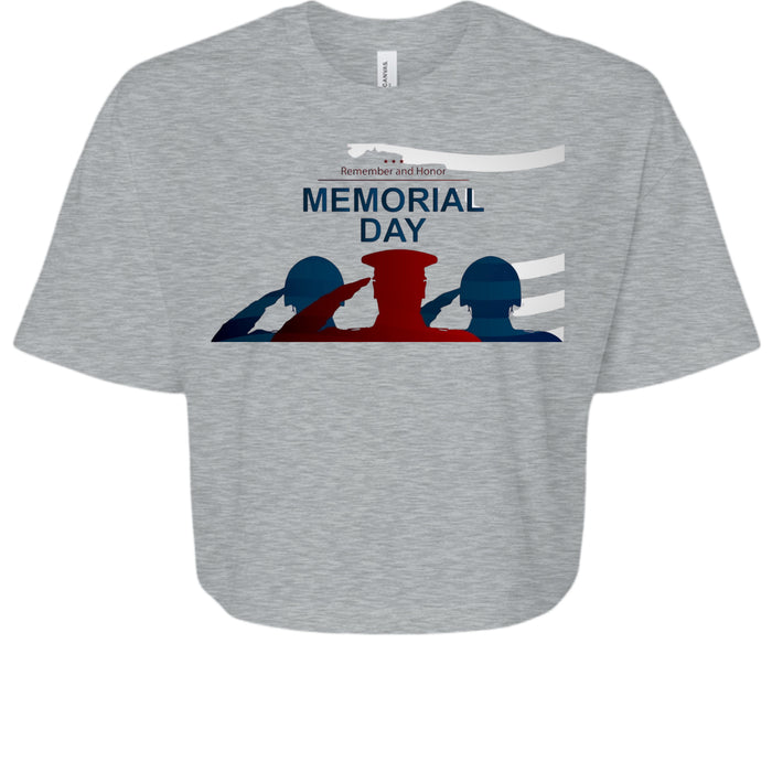 Bella Women's Jersey Crop Tee Memorial Day