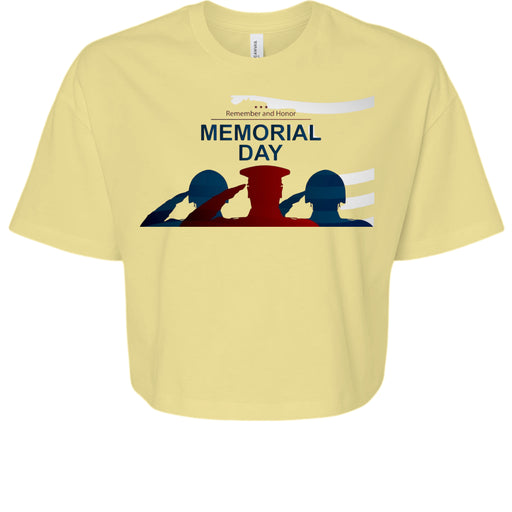 Bella Women's Jersey Crop Tee Memorial Day