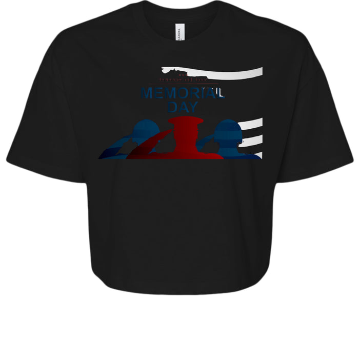 Bella Women's Jersey Crop Tee Memorial Day