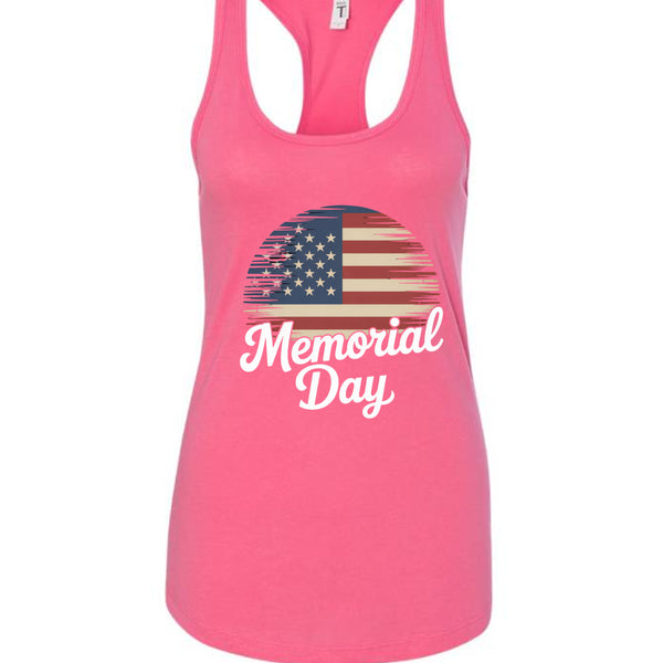 Ladies' Ideal Racerback Tank Momerial Day