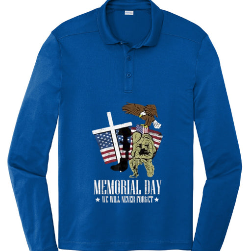 Pro Long Sleeve Polo Memorial Day Mens Shirt
