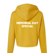 Bella Canvas Womens Cropped Fleece Hoodie - Memorial Day