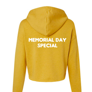 Bella Canvas Womens Cropped Fleece Hoodie - Memorial Day