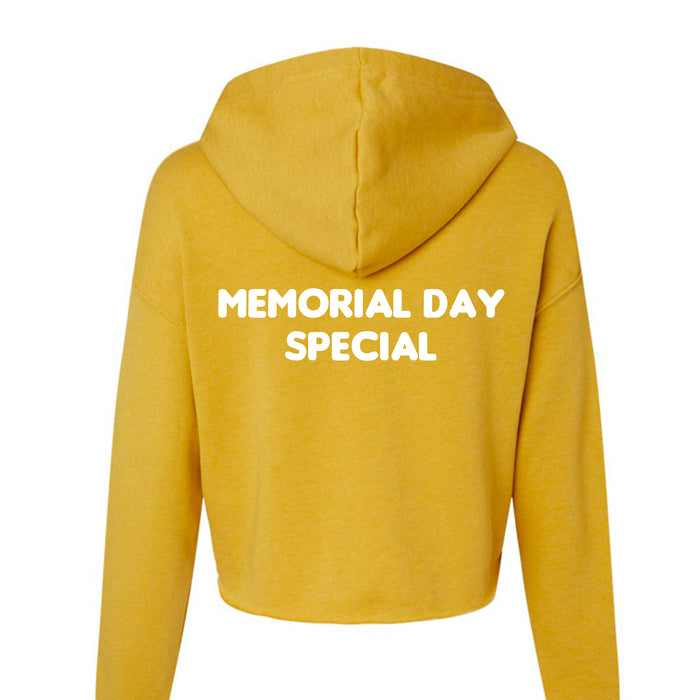 Bella Canvas Womens Cropped Fleece Hoodie - Memorial Day