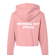 Bella Canvas Womens Cropped Fleece Hoodie - Memorial Day