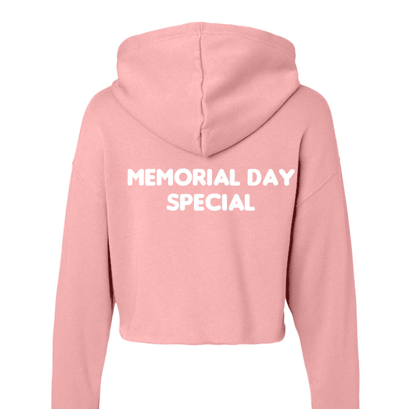 Bella Canvas Womens Cropped Fleece Hoodie - Memorial Day