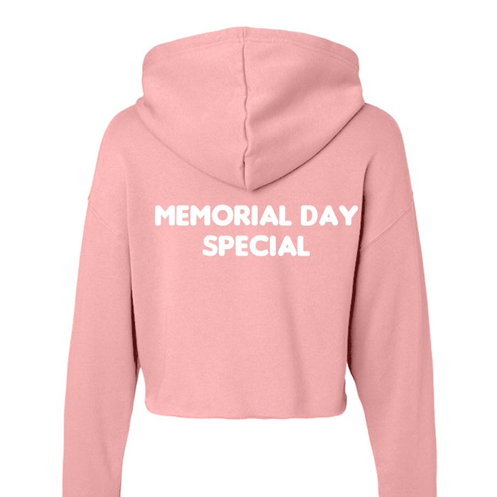 Bella Canvas Womens Cropped Fleece Hoodie - Memorial Day