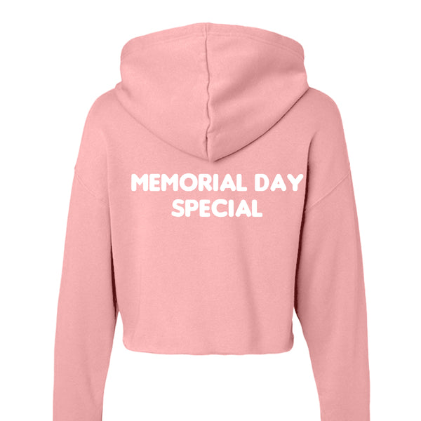 Bella Canvas Womens Cropped Fleece Hoodie - Memorial Day