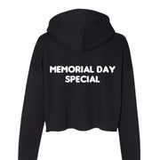 Bella Canvas Womens Cropped Fleece Hoodie - Memorial Day