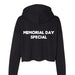Bella Canvas Womens Cropped Fleece Hoodie - Memorial Day