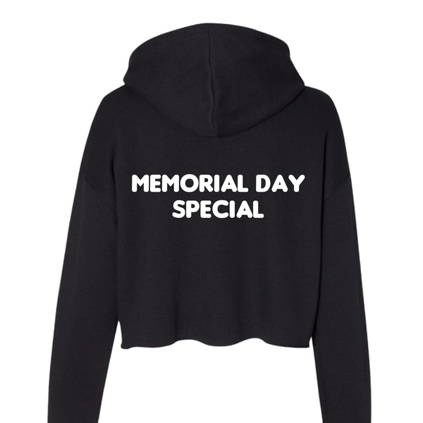 Bella Canvas Womens Cropped Fleece Hoodie - Memorial Day